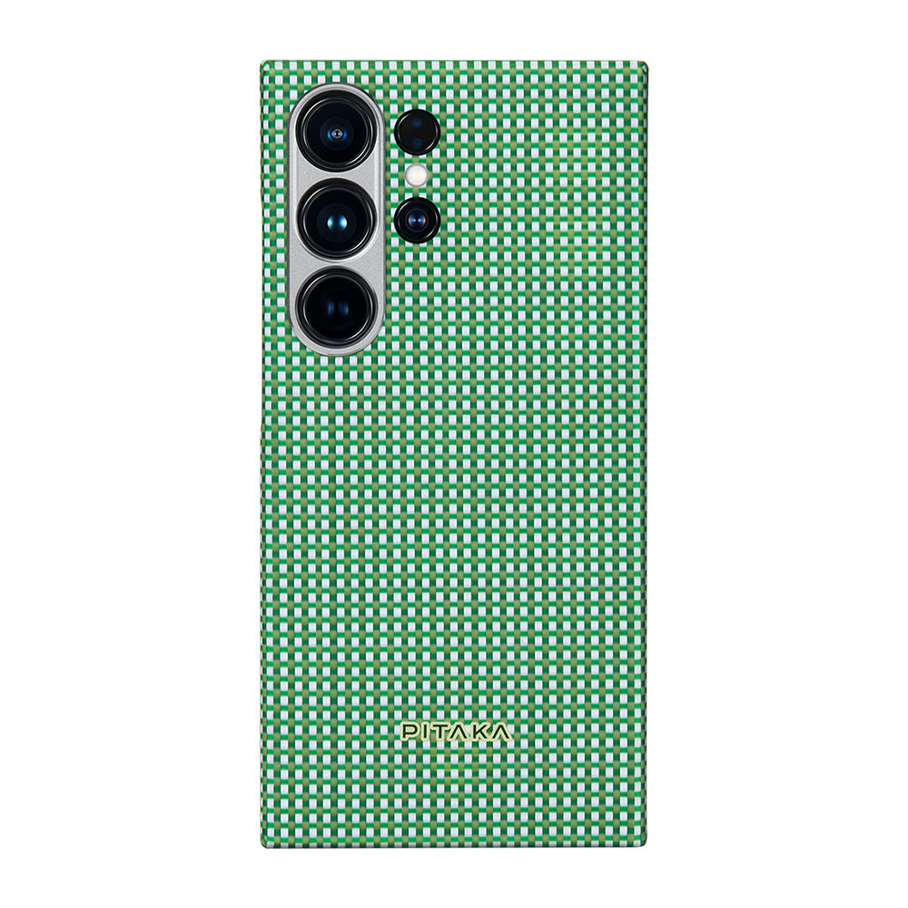 Galaxy S24 Ultra Kılıf M-safe Şarj Özellikli 1500D Aramid Karbon Fiber Pitaka Ultra-Slim Classic Serisi Aomori Kılıf