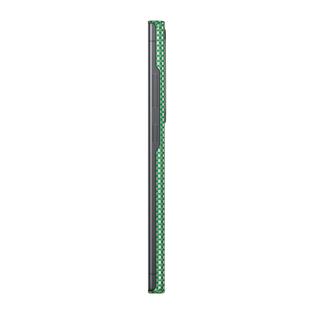Galaxy S24 Ultra Kılıf M-safe Şarj Özellikli 1500D Aramid Karbon Fiber Pitaka Ultra-Slim Classic Serisi Aomori Kılıf