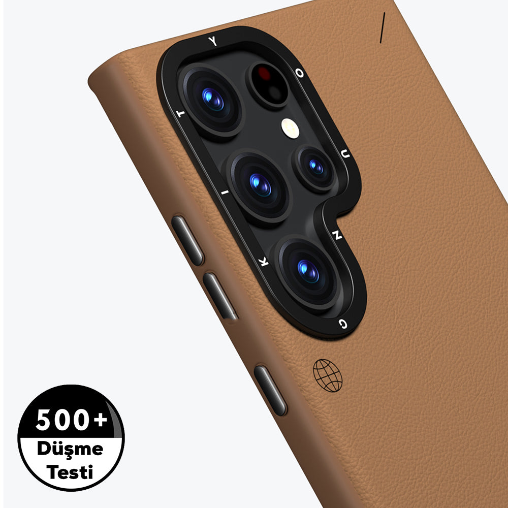 Galaxy S24 Ultra Kılıf M-safe Şarj Özellikli Basit Mat Deri Desenli Youngkit Tech Fashion Serisi Kılıf