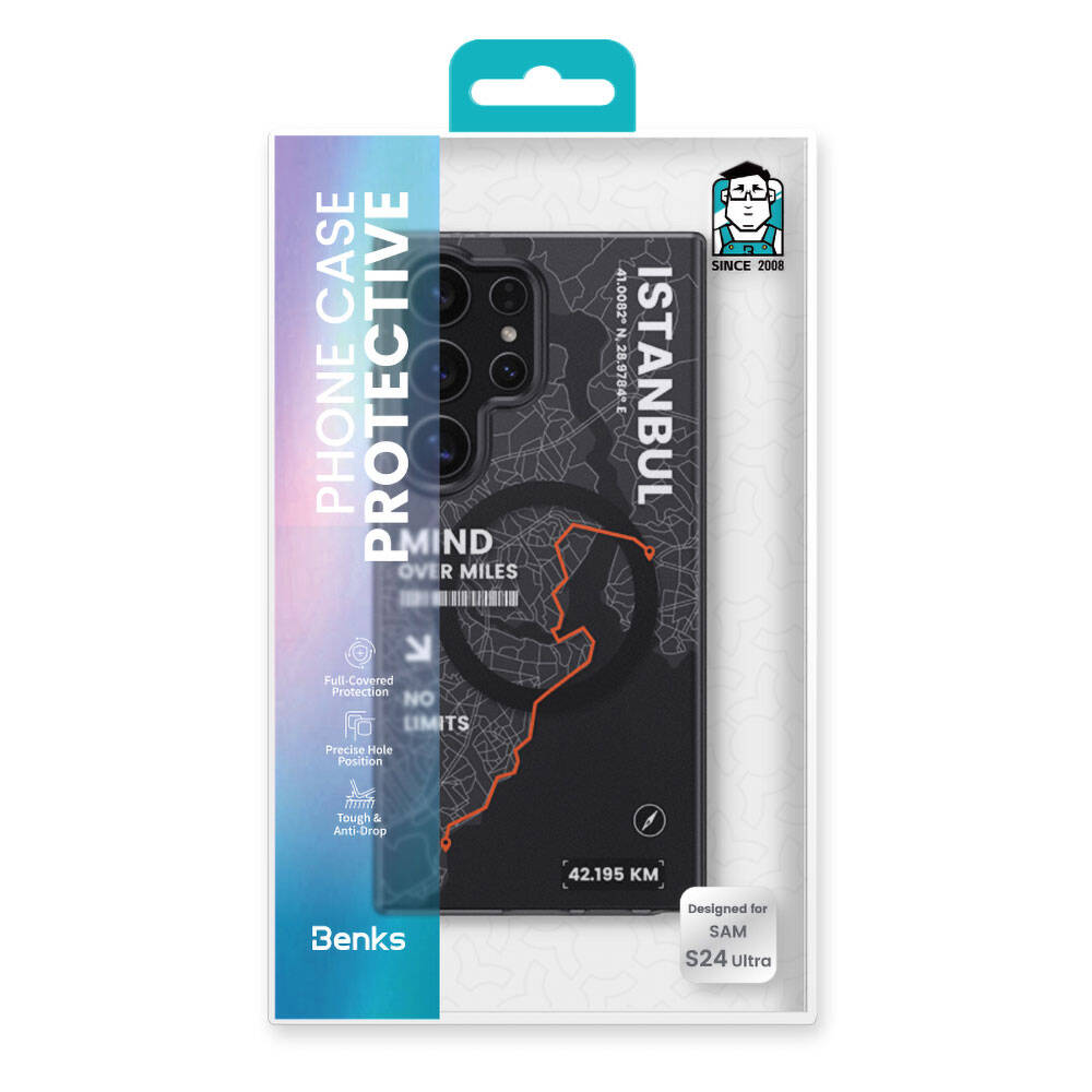 Galaxy S24 Ultra Kılıf M-safe Şarj Özellikli Benks City Serisi Kılıf