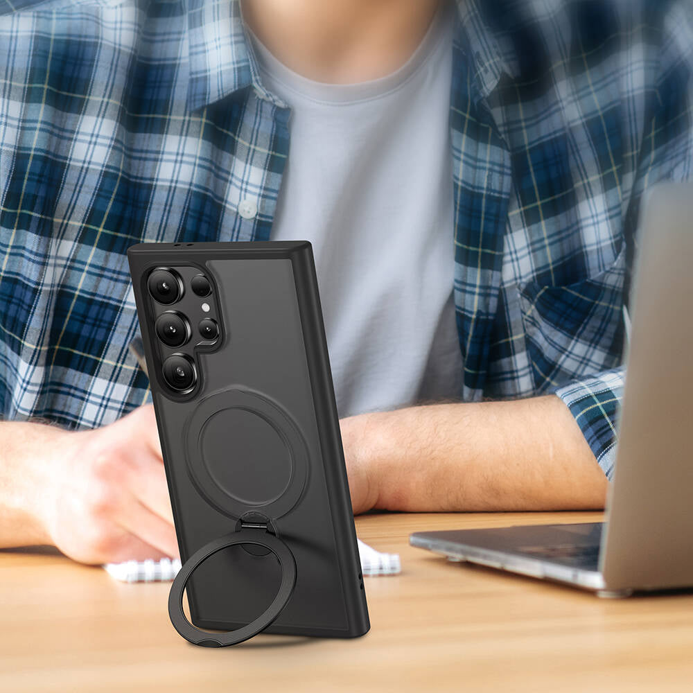 Galaxy S24 Ultra Kılıf M-safe Şarj Özellikli Benks Standlı Mist Protective Kılıf