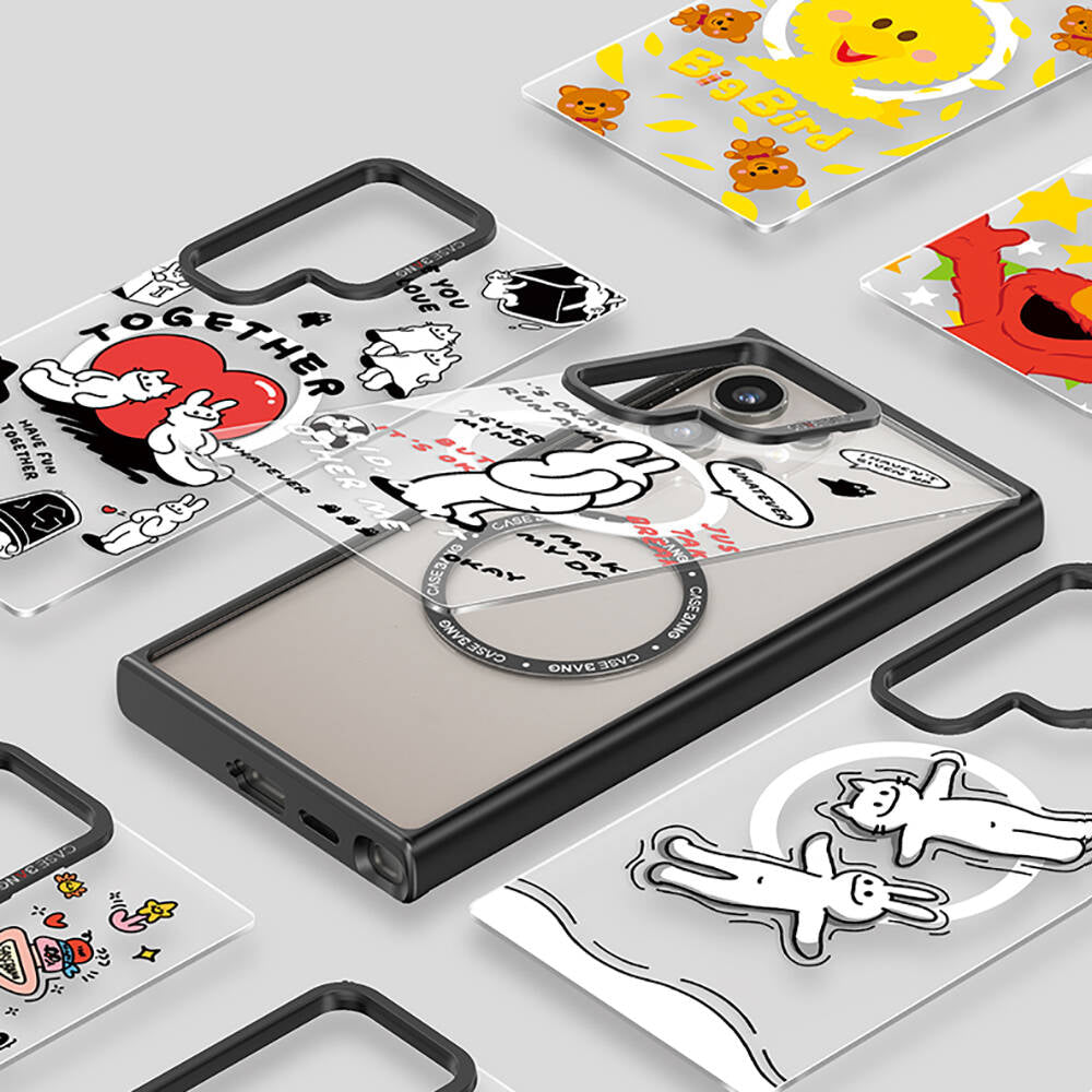 Galaxy S24 Ultra Kılıf M-safe Şarj Özellikli Casebang Body Frame Kılıf