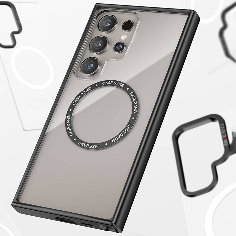 Galaxy S24 Ultra Kılıf M-safe Şarj Özellikli Casebang Body Frame Kılıf