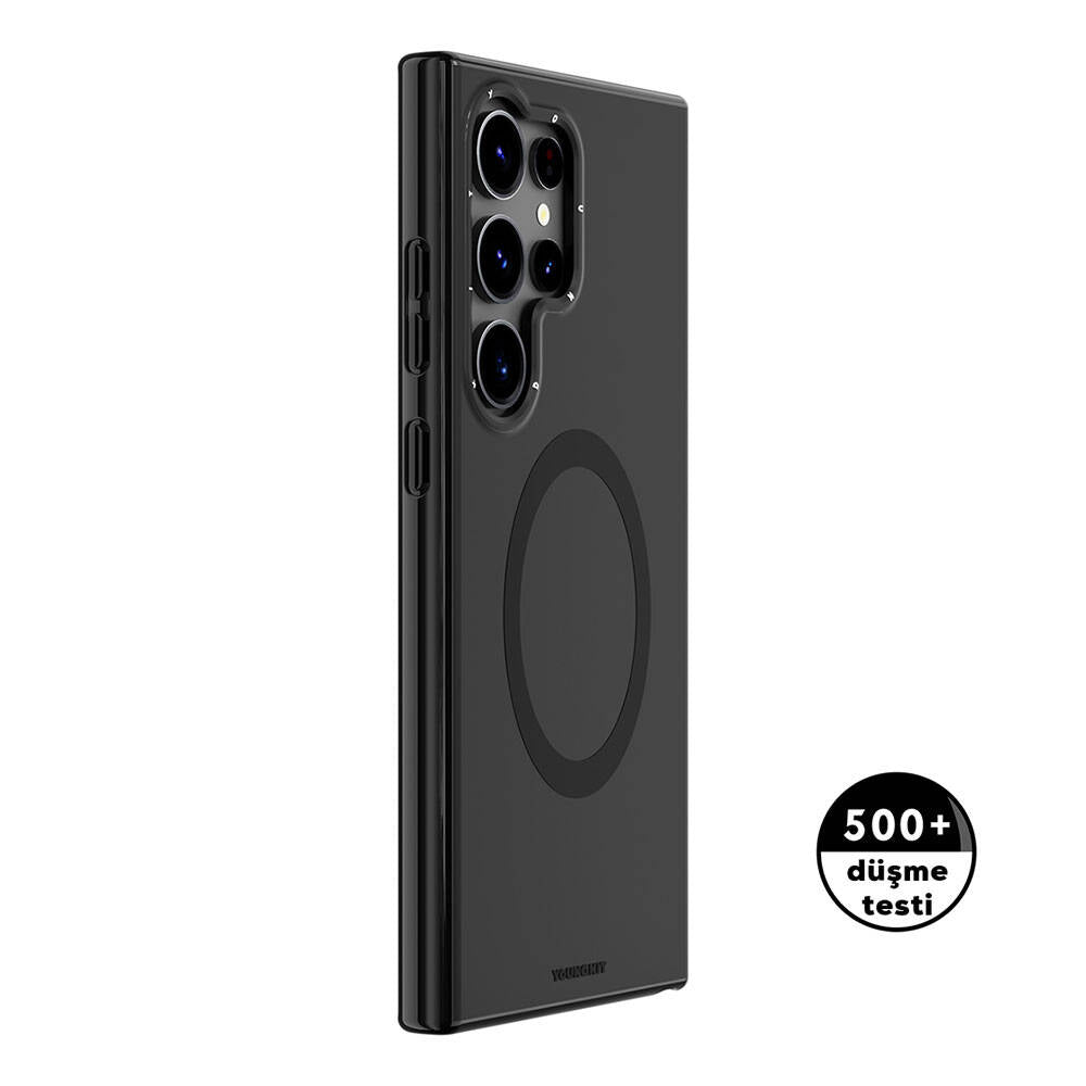 Galaxy S24 Ultra Kılıf M-safe Şarj Özellikli Çizilmeye Ve Aşınmaya Dayanıklı Youngkit Velvet Serisi Kılıf