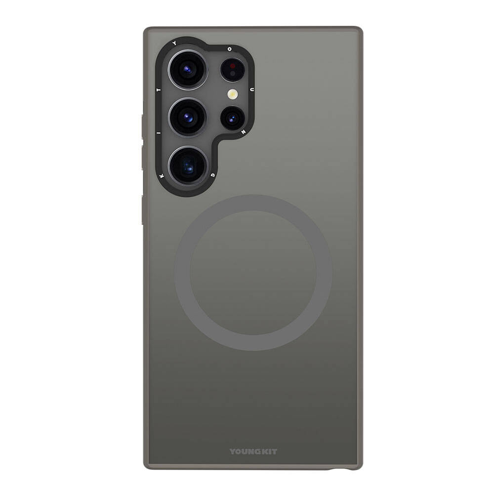 Galaxy S24 Ultra Kılıf M-safe Şarj Özellikli Çizilmeye Ve Aşınmaya Dayanıklı Youngkit Velvet Serisi Kılıf