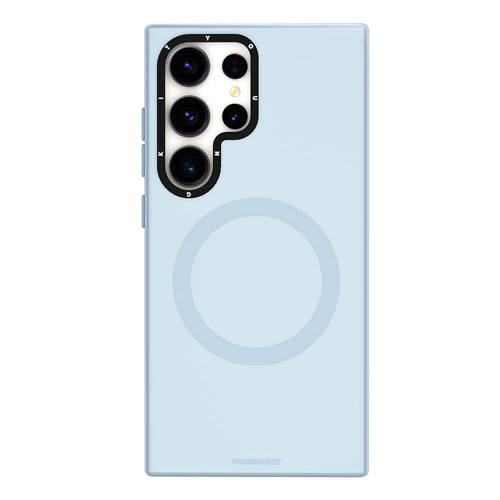 Galaxy S24 Ultra Kılıf M-safe Şarj Özellikli Çizilmeye Ve Aşınmaya Dayanıklı Youngkit Velvet Serisi Kılıf