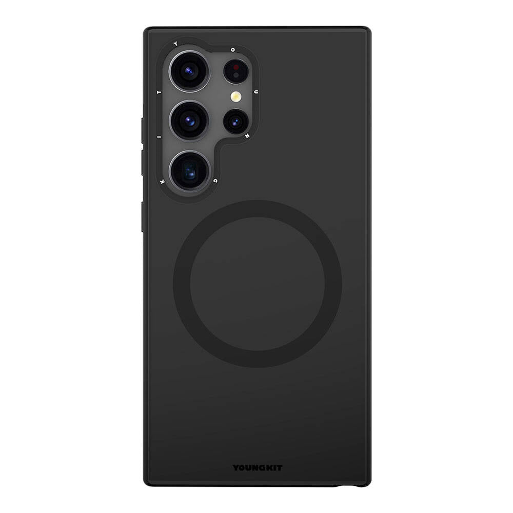 Galaxy S24 Ultra Kılıf M-safe Şarj Özellikli Çizilmeye Ve Aşınmaya Dayanıklı Youngkit Velvet Serisi Kılıf