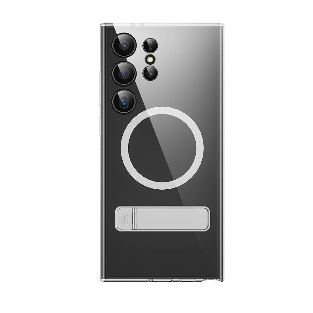 Galaxy S24 Ultra Kılıf M-safe Şarj Özellikli Kamera Korumalı Standlı Wiwu KCC-025 Aurora Serisi Kılıf