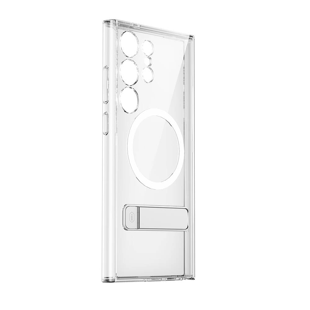 Galaxy S24 Ultra Kılıf M-safe Şarj Özellikli Kamera Korumalı Standlı Wiwu KCC-025 Aurora Serisi Kılıf