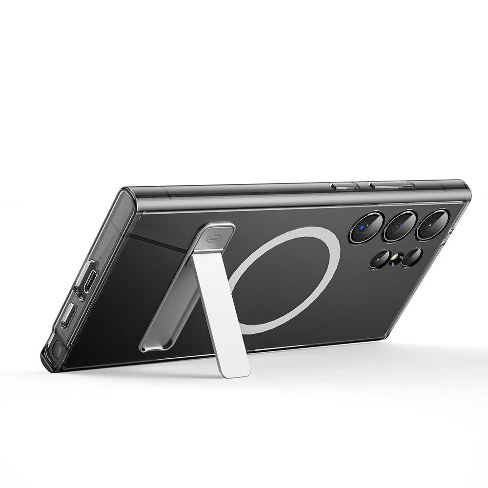 Galaxy S24 Ultra Kılıf M-safe Şarj Özellikli Kamera Korumalı Standlı Wiwu KCC-025 Aurora Serisi Kılıf