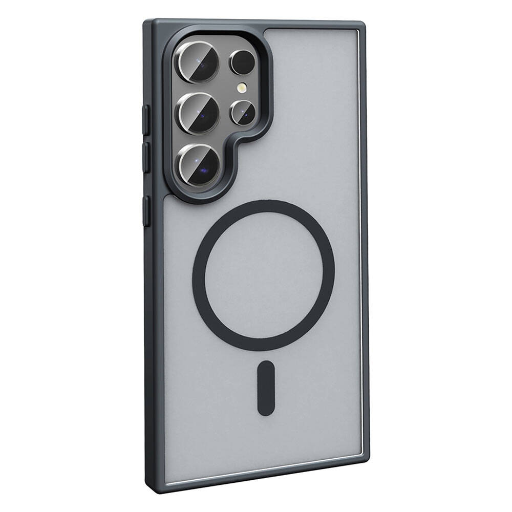 Galaxy S24 Ultra Kılıf M-safe Şarj Özellikli Mat Arka Yüzey Zore Sio Kılıf