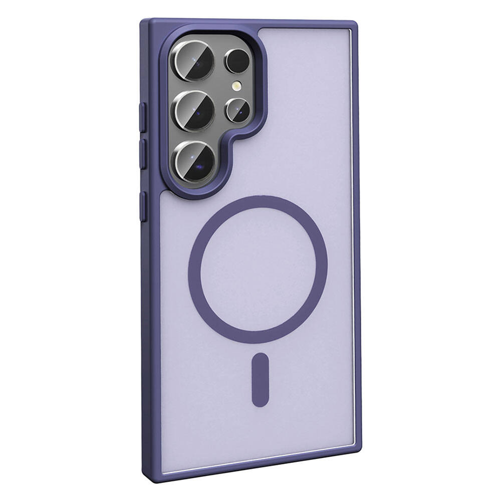 Galaxy S24 Ultra Kılıf M-safe Şarj Özellikli Mat Arka Yüzey Zore Sio Kılıf