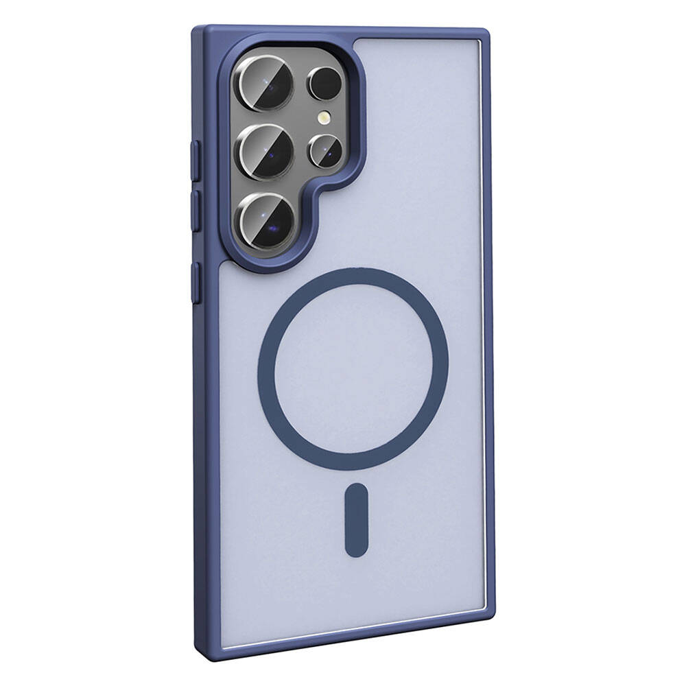 Galaxy S24 Ultra Kılıf M-safe Şarj Özellikli Mat Arka Yüzey Zore Sio Kılıf