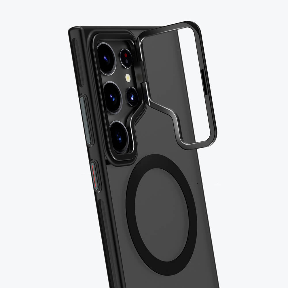 Galaxy S24 Ultra Kılıf M-safe Şarj Özellikli Sararma Önleyici Youngkit Crystal Grid Kılıf