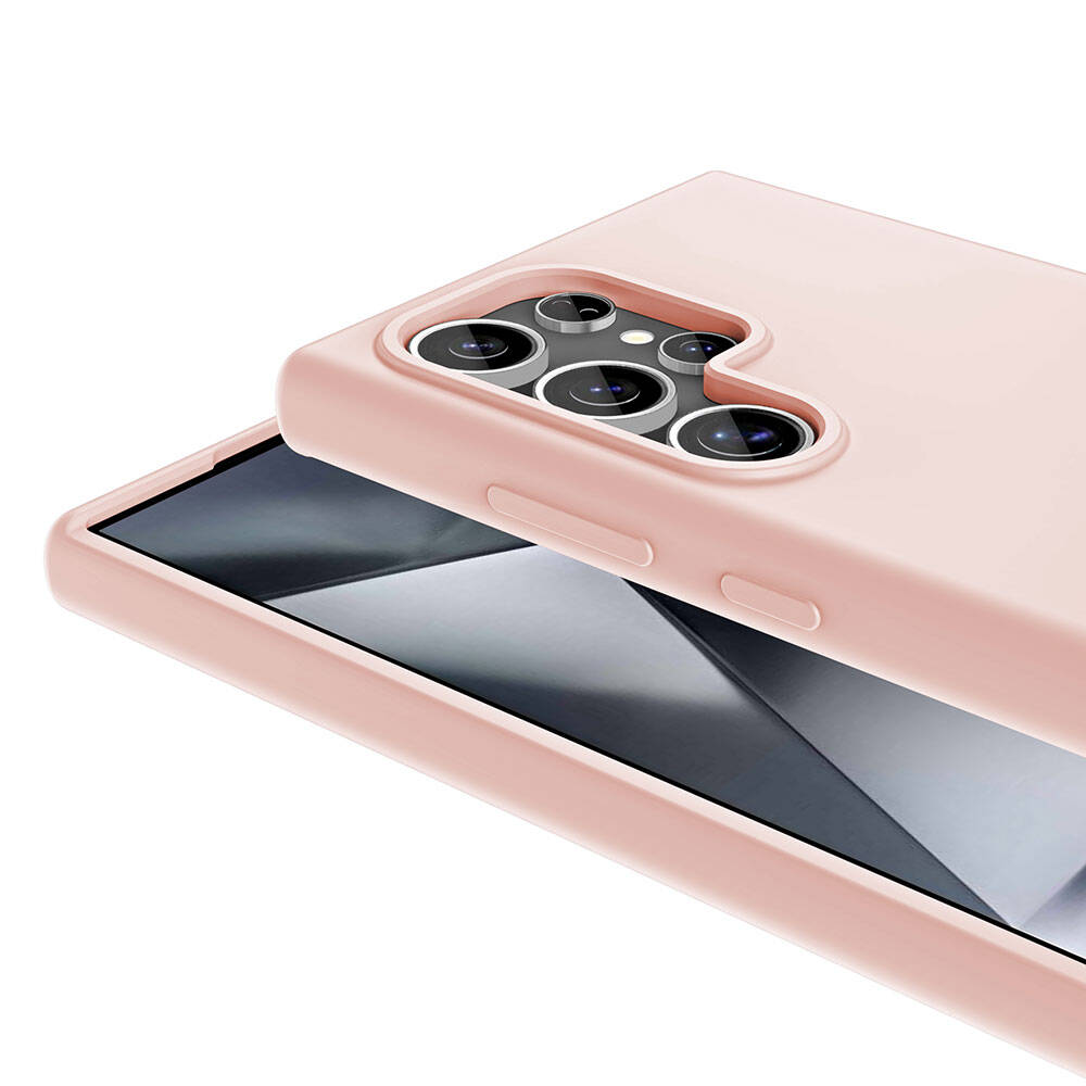 Galaxy S24 Ultra Kılıf M-safe Şarj Özellikli Sıvı Teknolojili Silinebilir Sert Zore Kivi Kılıf