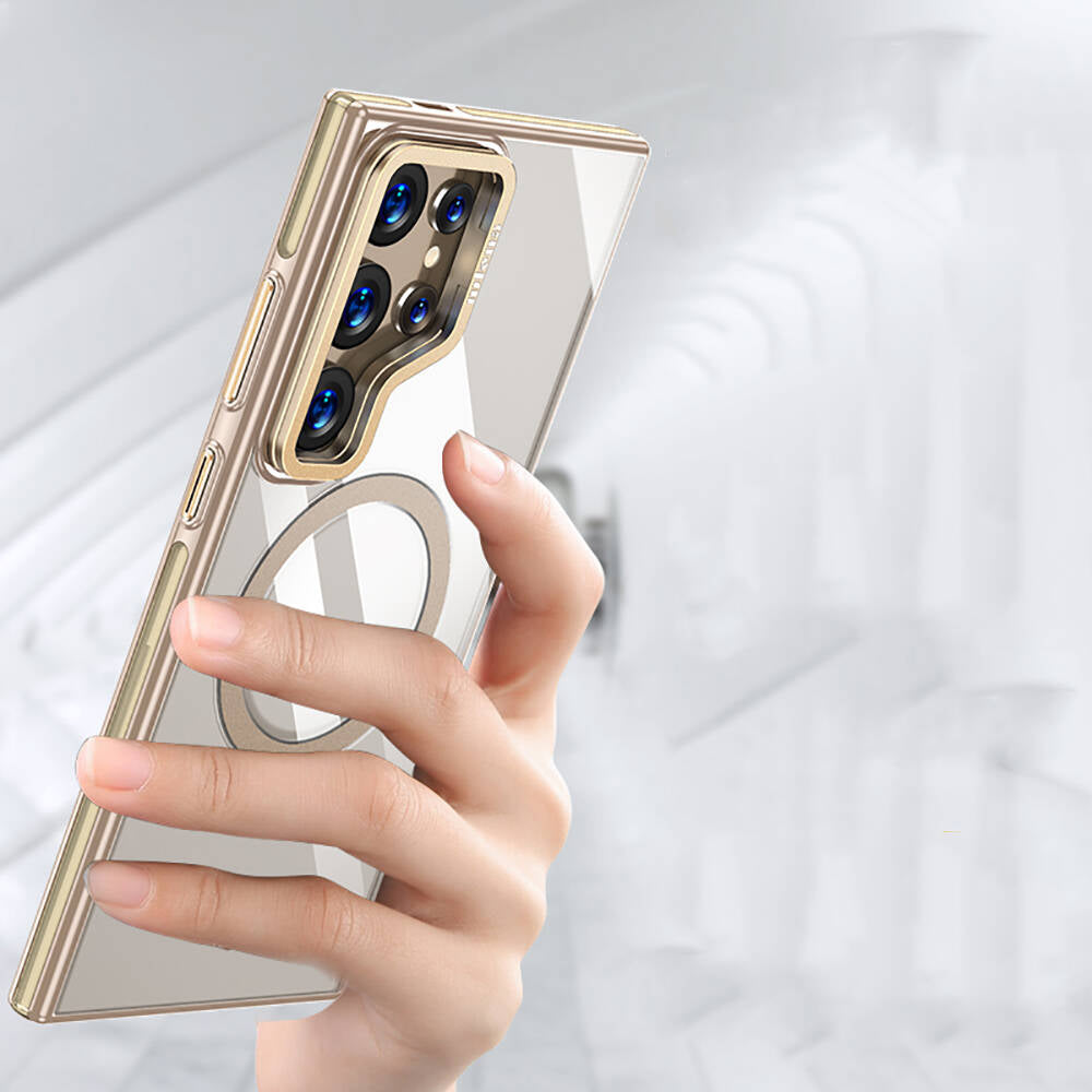 Galaxy S24 Ultra Kılıf M-safe Şarj Özellikli Wlons Standlı Efsane Kılıf