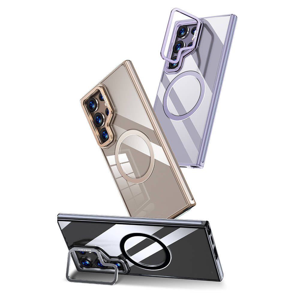 Galaxy S24 Ultra Kılıf M-safe Şarj Özellikli Wlons Standlı Efsane Kılıf