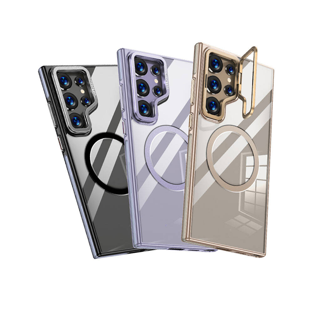 Galaxy S24 Ultra Kılıf M-safe Şarj Özellikli Wlons Standlı Efsane Kılıf