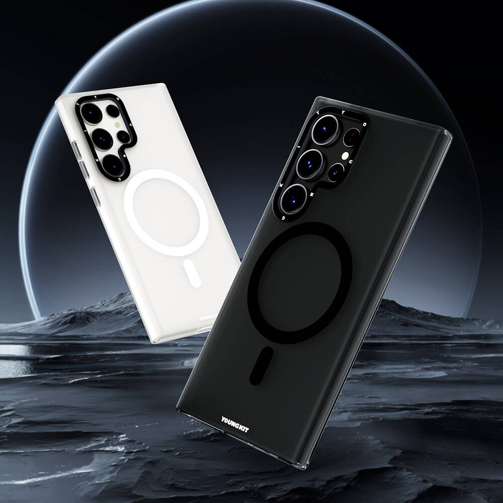 Galaxy S24 Ultra Kılıf M-safe Şarj Özellikli Youngkit Hidden Sand Serisi Kılıf