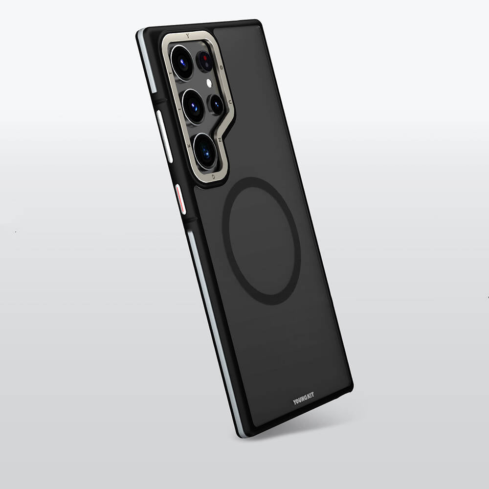 Galaxy S24 Ultra Kılıf M-safe Şarj Özellikli Youngkit Rock Sand Serisi Kılıf