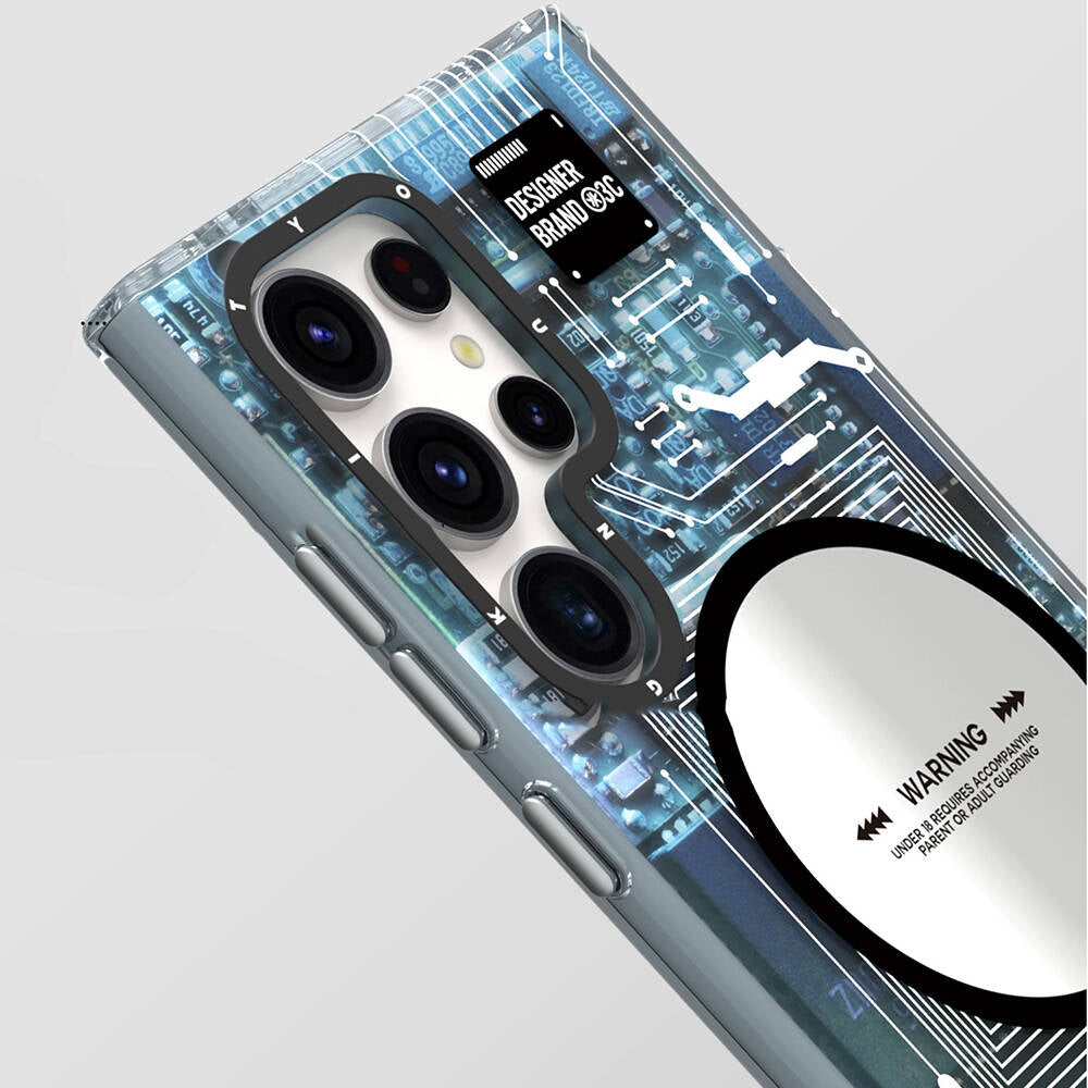 Galaxy S24 Ultra Kılıf M-safe Şarj Özellikli YoungKit Technology Serisi Kılıf