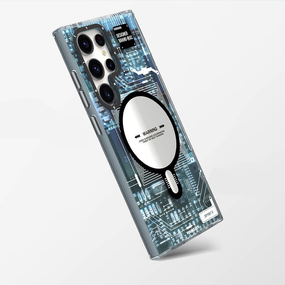 Galaxy S24 Ultra Kılıf M-safe Şarj Özellikli YoungKit Technology Serisi Kılıf