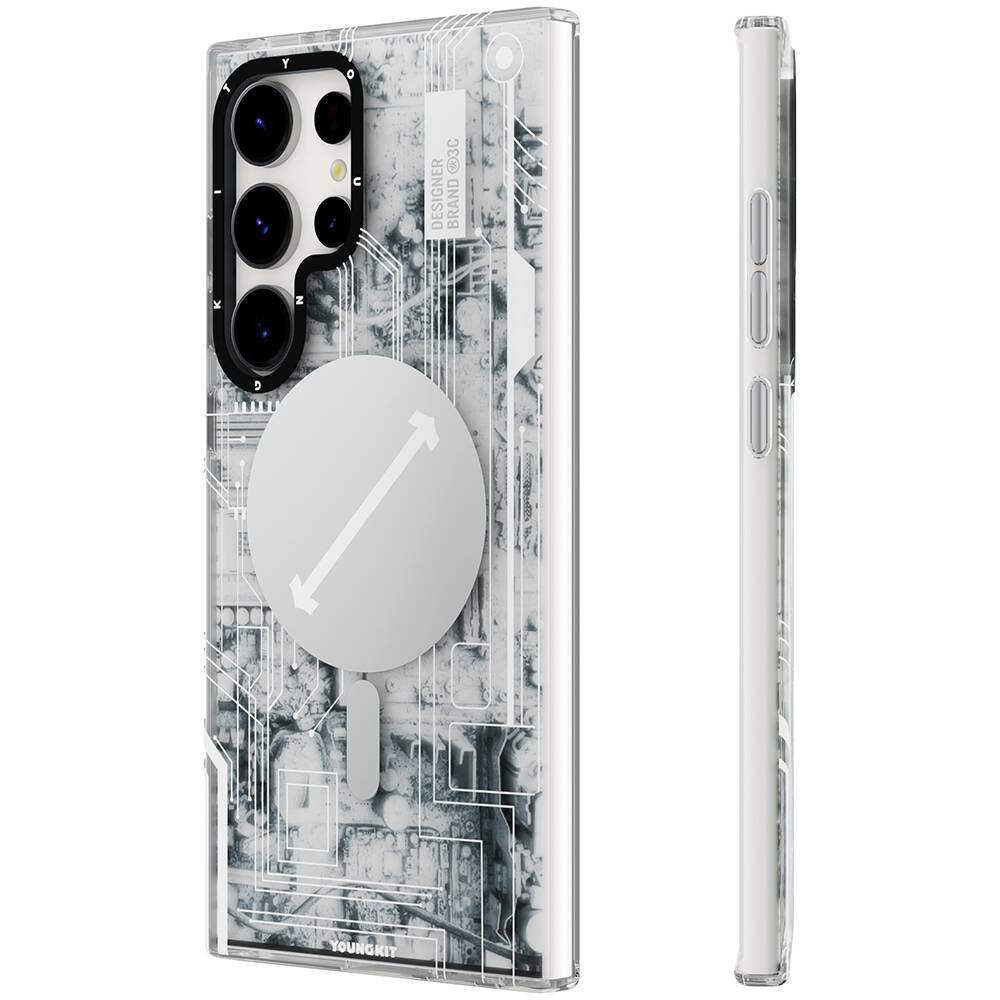 Galaxy S24 Ultra Kılıf M-safe Şarj Özellikli YoungKit Technology Serisi Kılıf