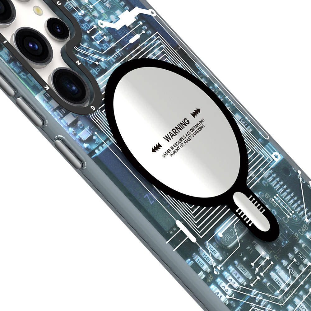 Galaxy S24 Ultra Kılıf M-safe Şarj Özellikli YoungKit Technology Serisi Kılıf