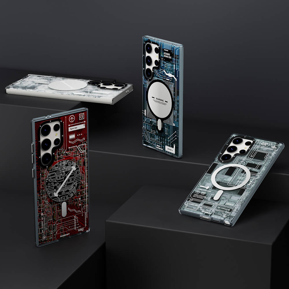 Galaxy S24 Ultra Kılıf M-safe Şarj Özellikli YoungKit Technology Serisi Kılıf