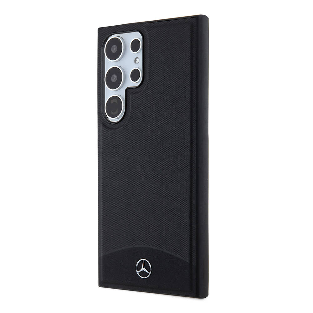 Galaxy S24 Ultra Kılıf Mercedes Benz Orijinal Lisanslı M-safe Şarj Özellikli Deri Dokumalı Sade Kılıf