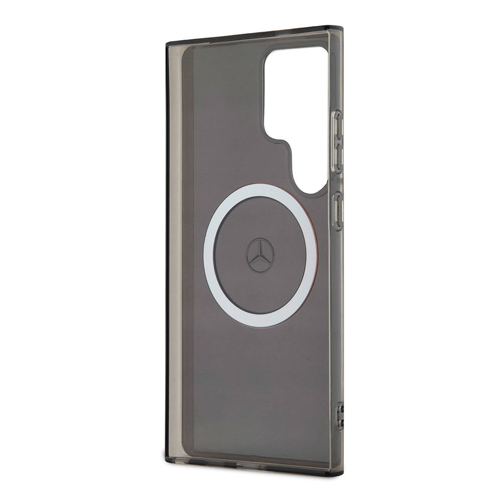 Galaxy S24 Ultra Kılıf Mercedes Benz Orijinal Lisanslı M-safe Şarj Özellikli IML Yıldız Logolu Red Ring Kılıf