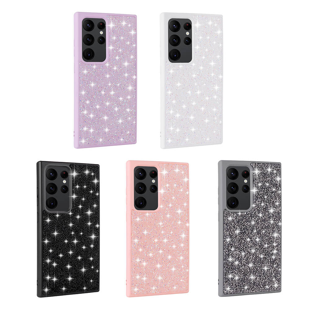 Galaxy S24 Ultra Kılıf Parlak Taşlı Tasarım Zore Pırlanta Kılıf