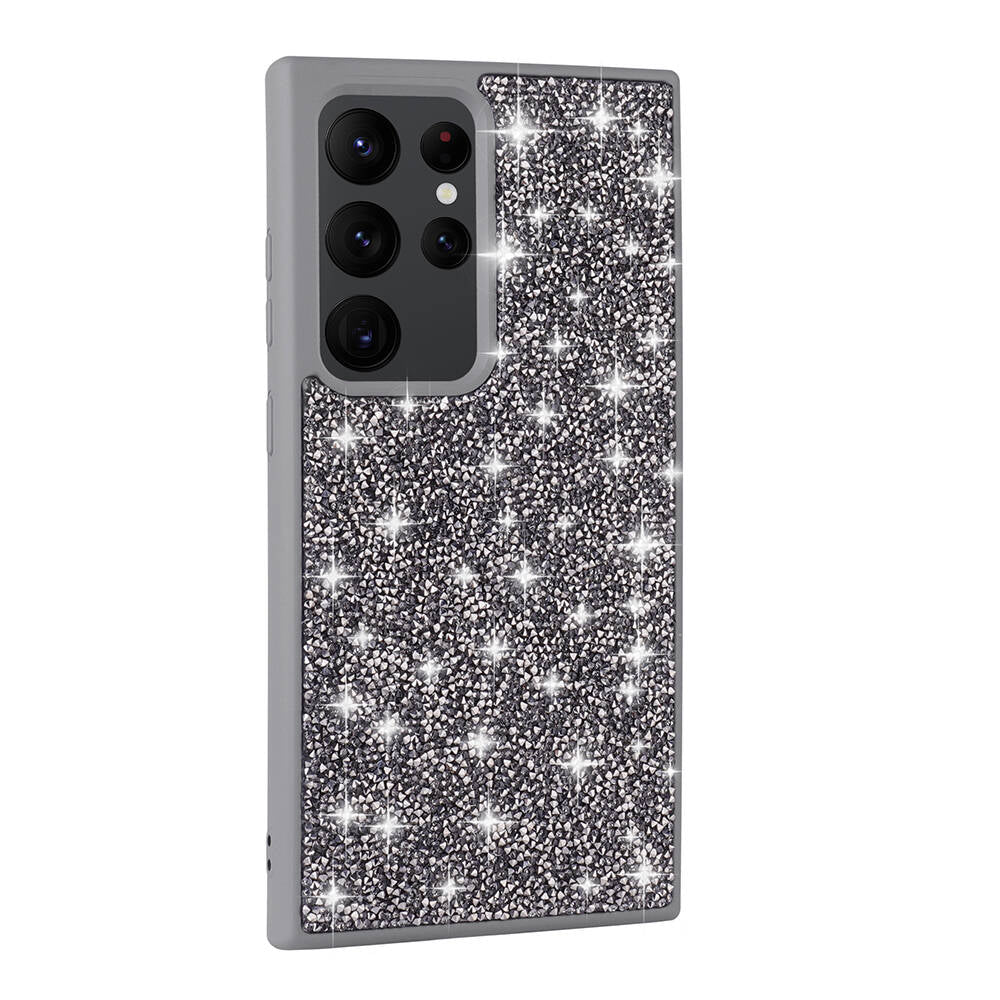 Galaxy S24 Ultra Kılıf Parlak Taşlı Tasarım Zore Pırlanta Kılıf