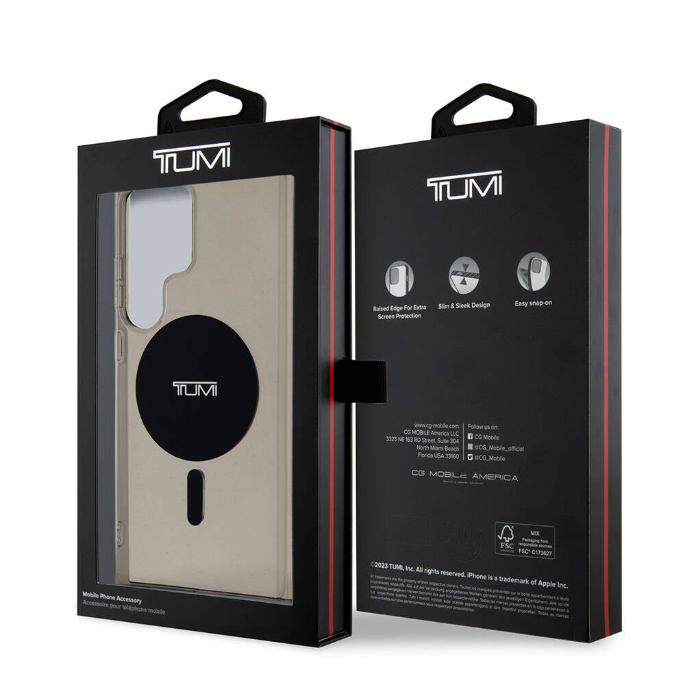 Galaxy S24 Ultra Kılıf TUMI Orijinal Lisanslı M-safe Şarj Özellikli Airbag Köşeli Transparan Plain Kılıf