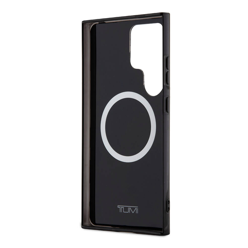 Galaxy S24 Ultra Kılıf TUMI Orijinal Lisanslı M-safe Şarj Özellikli Buzlanmış Saydam Ağ Kamuflajı Desenli Kılıf