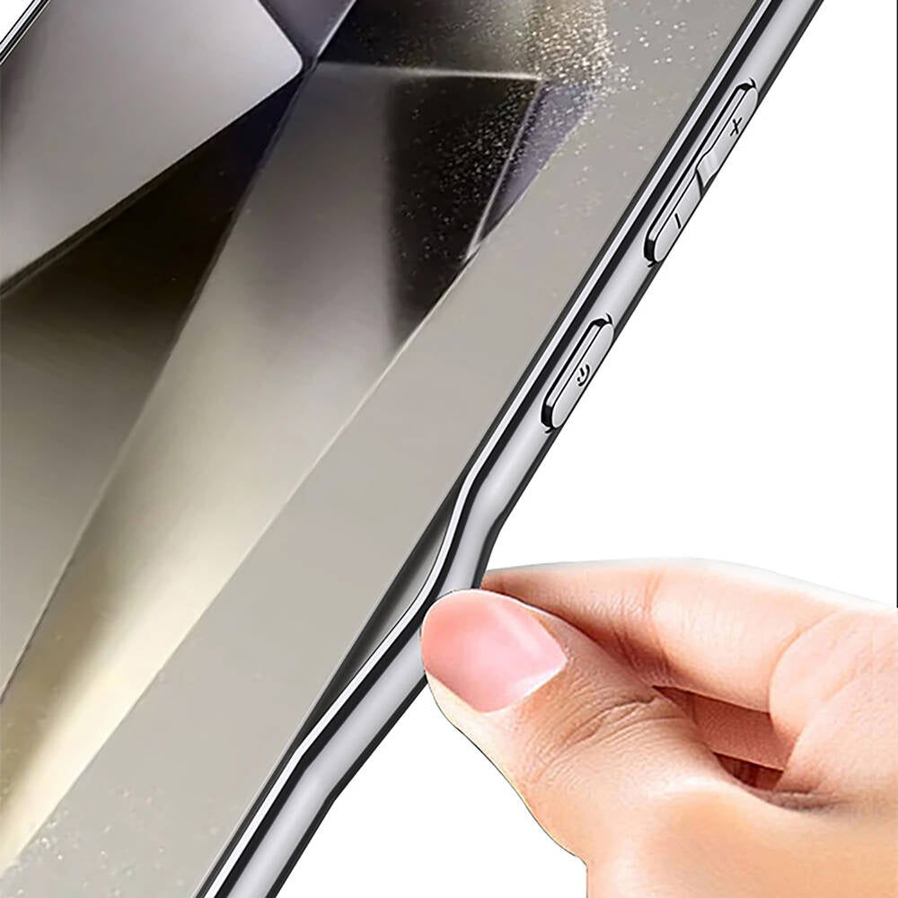 Galaxy S24 Ultra Kılıf Ultra İnce Kamera Korumalı PC + Deri Arka Yüzey Zore X-Pro Kılıf