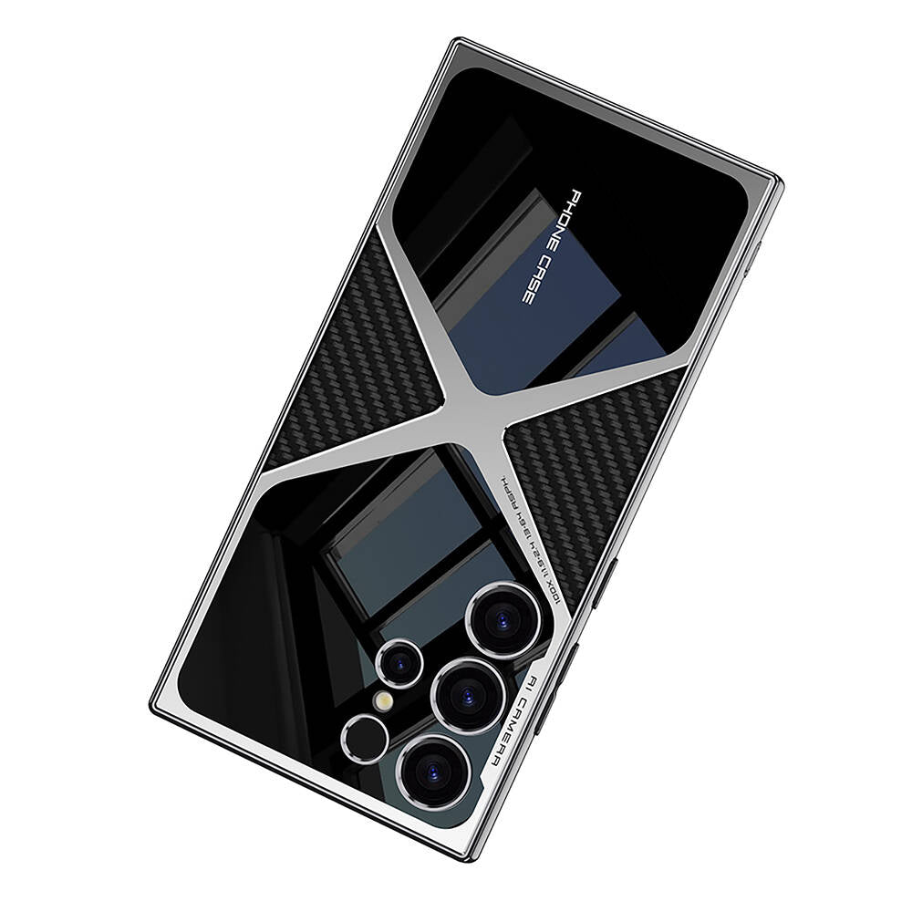 Galaxy S24 Ultra Kılıf Ultra İnce Kamera Korumalı PC + Deri Arka Yüzey Zore X-Pro Kılıf