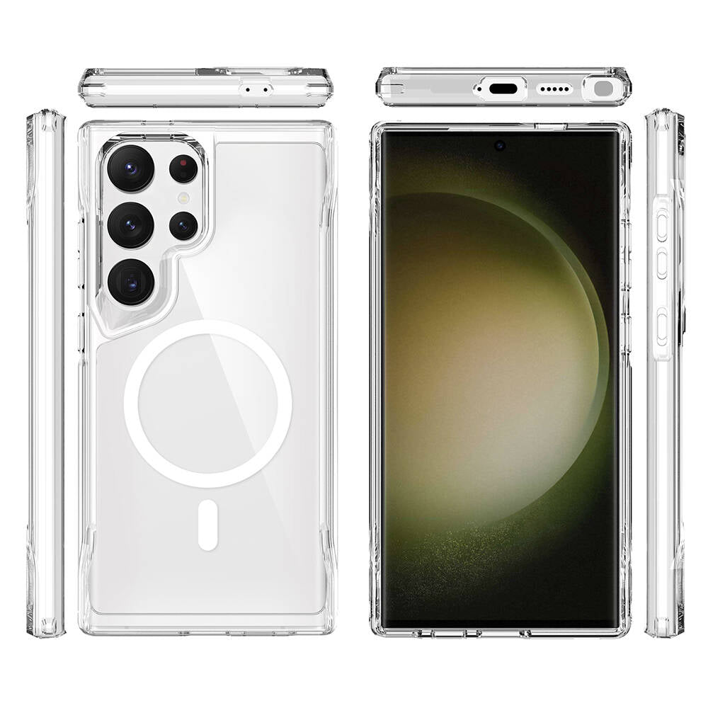 Galaxy S24 Ultra Kılıf Zore M-safe Şarj Özellikli T-Max M-safe Kılıf