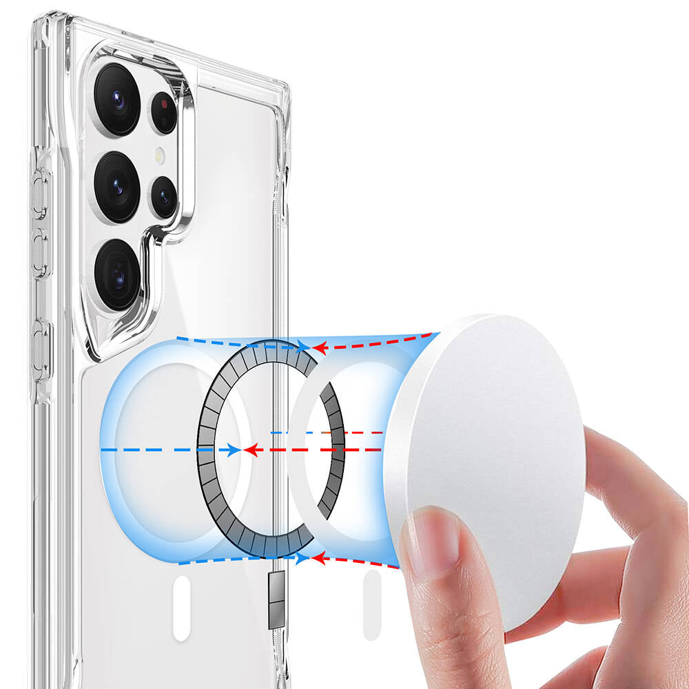 Galaxy S24 Ultra Kılıf Zore M-safe Şarj Özellikli T-Max M-safe Kılıf