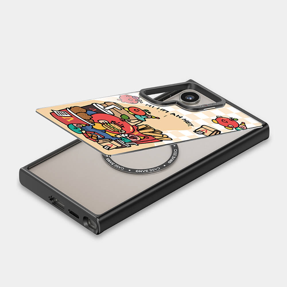 Galaxy S24 Ultra M-safe Şarj Özellikli Casebang Ahhey Serisi Arka Panel