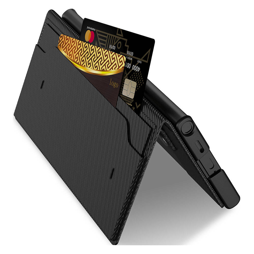 Galaxy S24 Ultra Zore Kıpta Standlı Kartlıklı Kılıf