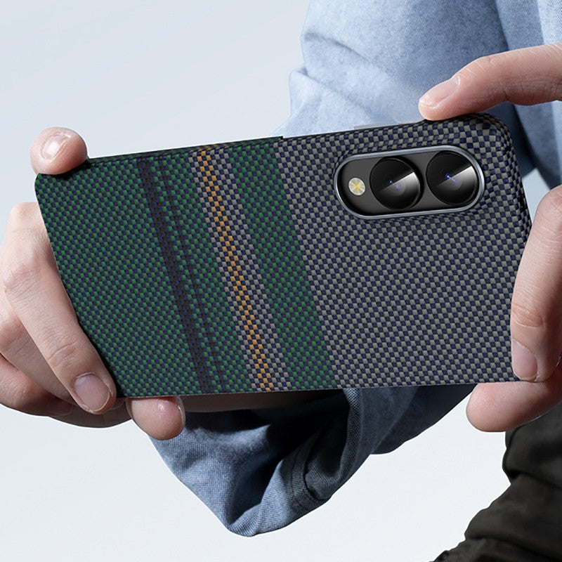 Galaxy S25 Edge Kılıf M-safe Şarj Özellikli Karbon Fiber Tasarımlı Benks Aurora ArmorAir Kevlar Kılıf