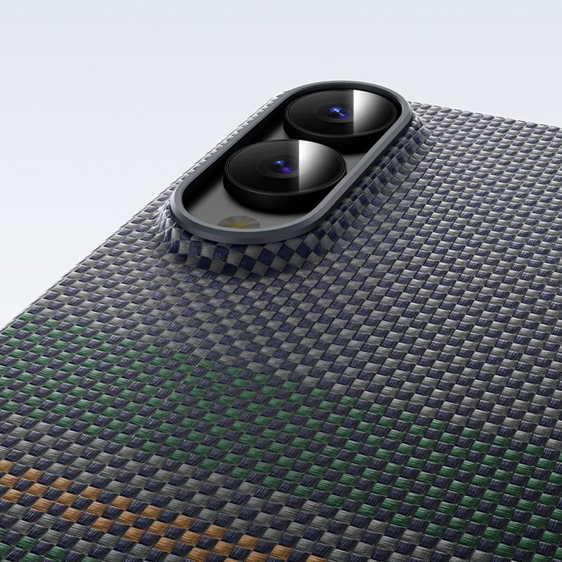 Galaxy S25 Edge Kılıf M-safe Şarj Özellikli Karbon Fiber Tasarımlı Benks Aurora ArmorAir Kevlar Kılıf