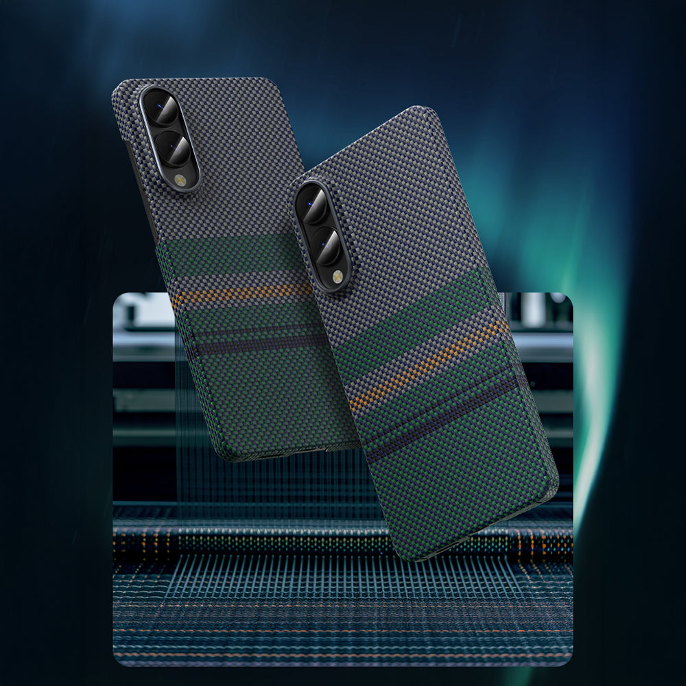 Galaxy S25 Edge Kılıf M-safe Şarj Özellikli Karbon Fiber Tasarımlı Benks Aurora ArmorAir Kevlar Kılıf