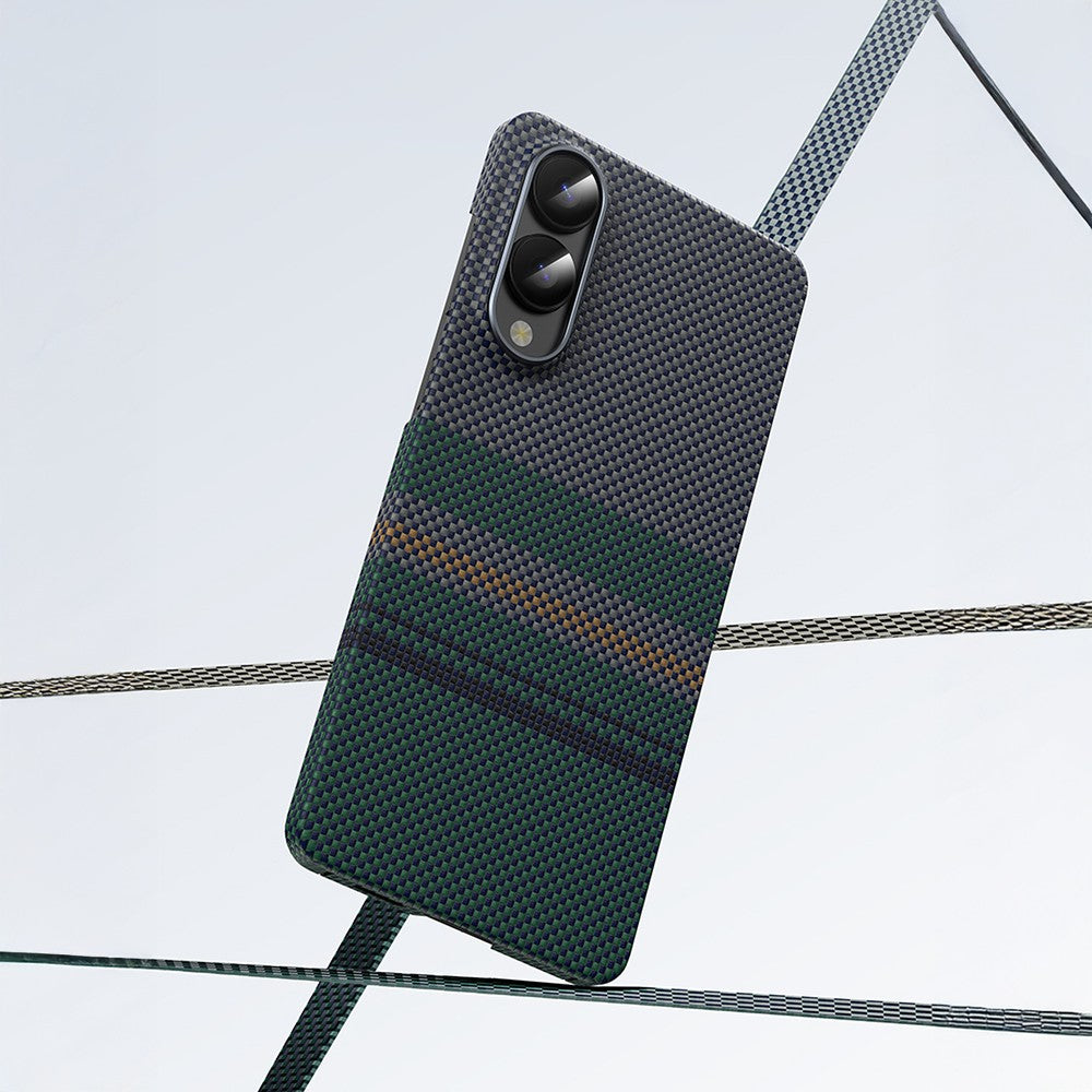 Galaxy S25 Edge Kılıf M-safe Şarj Özellikli Karbon Fiber Tasarımlı Benks Aurora ArmorAir Kevlar Kılıf