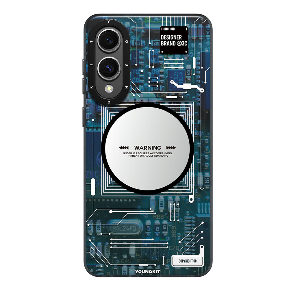 Galaxy S25 Edge Kılıf M-safe Şarj Özellikli Youngkit Technology Serisi Kılıf