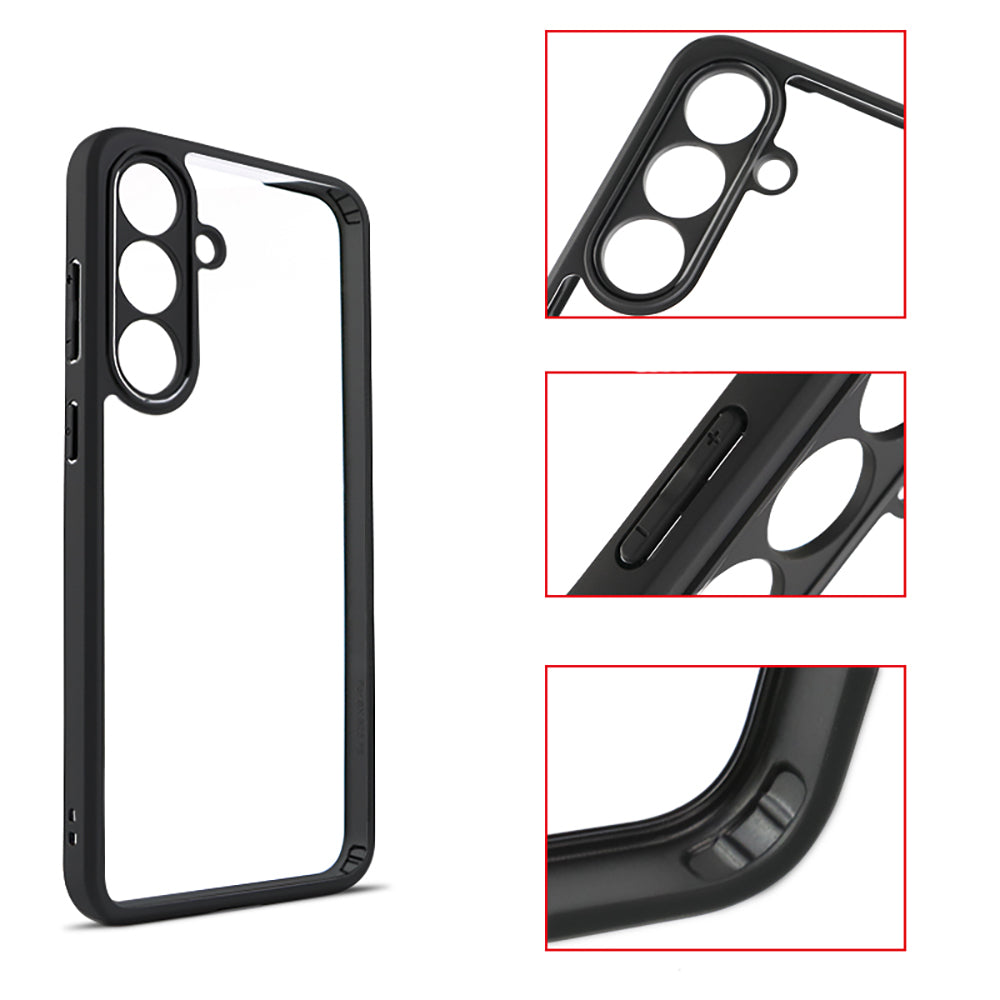 Galaxy S25 FE Kılıf Kamera Korumalı Şeffaf Arka Yüzey Zore New Roll Kılıf