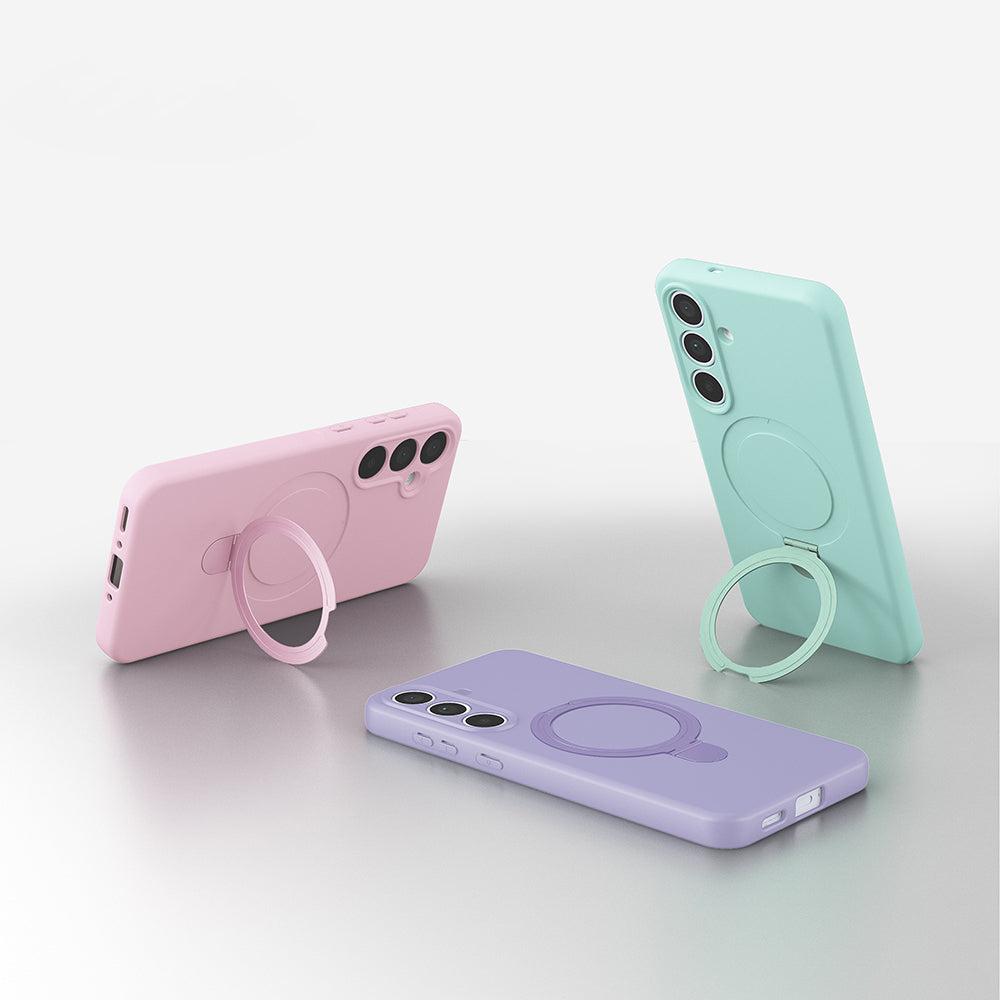 Galaxy S25 FE Kılıf M-safe Şarj Özellikli Standlı Zore Samara Kılıf