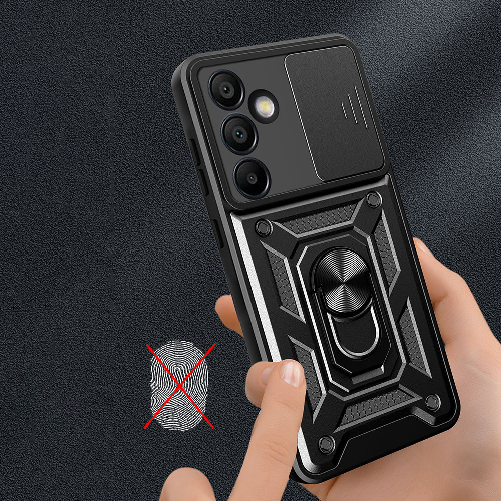 Galaxy S25 FE Kılıf Magnetik Standlı Kamera Korumalı Zore Sürgülü Vega Kılıf