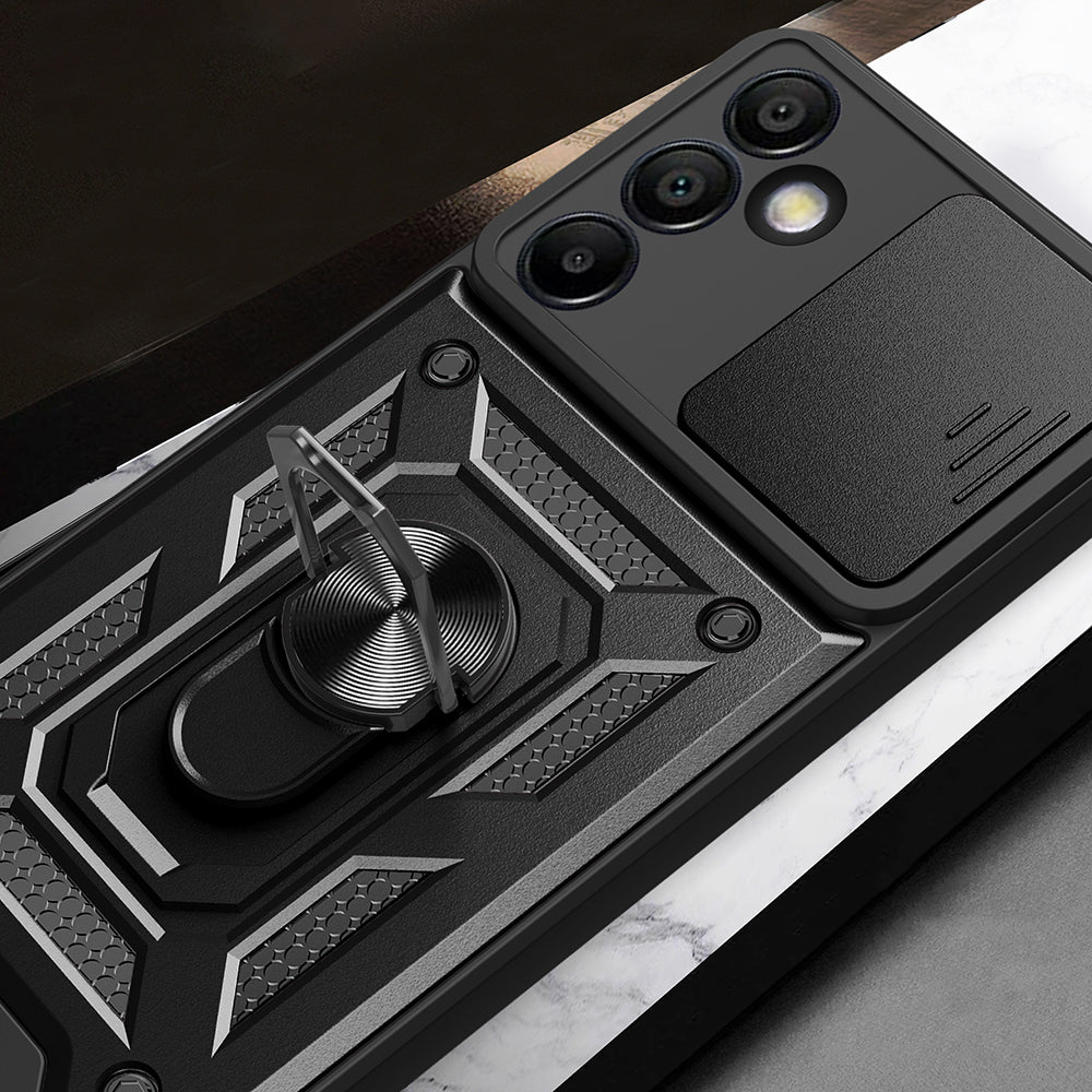 Galaxy S25 FE Kılıf Magnetik Standlı Kamera Korumalı Zore Sürgülü Vega Kılıf